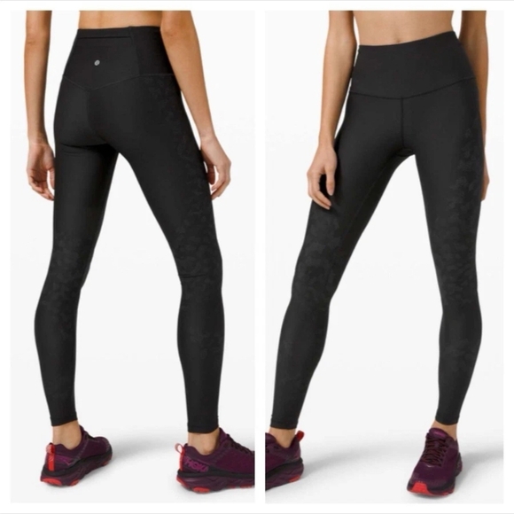 Lululemon Mapped Out Leggings High Rise Tight 28" *Camo Black Size 10 Active Gym - Picture 4 of 8